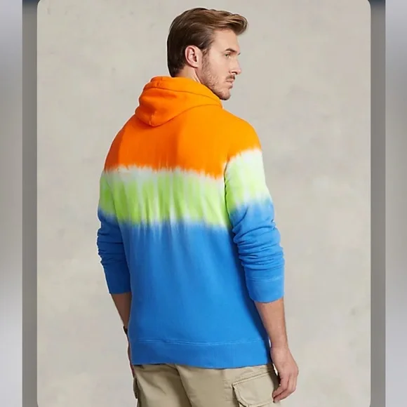 Men’s Polo Ralph Lauren Big & Tall Polo Bear Tie Dye Fleece Hoodie